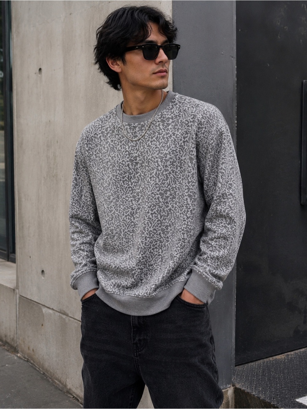 WON Woolf Originals New York Men’s Textured Knit Crewneck Sweater – Size Large
